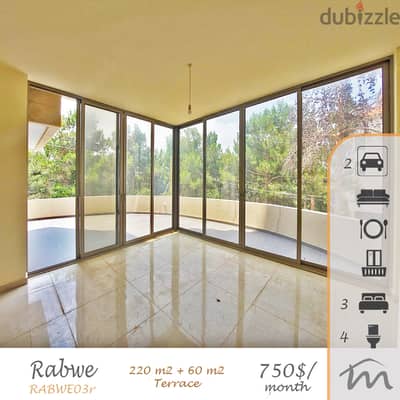 Rabwe | High End 3 Bedrooms Apart + Terrace | Brand New | Spacious