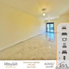 Mtayleb | Excellent Building Status | Semi Furnished 3 Bedrooms | View
