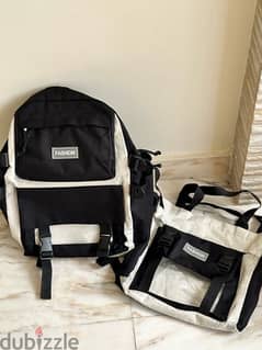 school bag +lanch bag