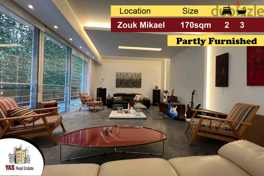 Zouk Mikael 170m2 | 220m2 Terrace | Calm Street | Partly Furnished |EH 0