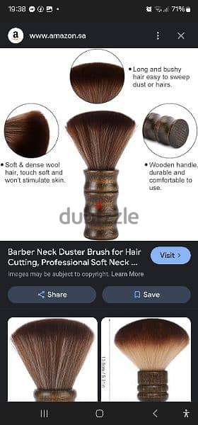 barber beush for hair cutting antique 10$ 5