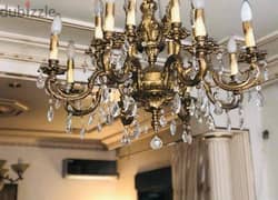 3 antiques chandeliers n7ass asle large medium and small