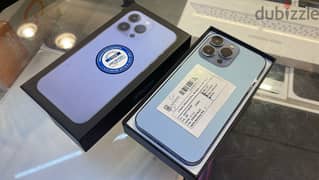 Used open box iphone 13 pro 256gb Sierra Blue Battery health 87%  1 ye