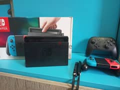 Nintendo switch +pro controller+all cables +box +fifa 19