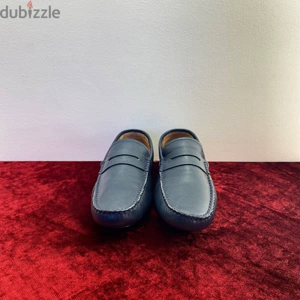 U. S POLO ASSN Navy Blue Leather Loafers. 5