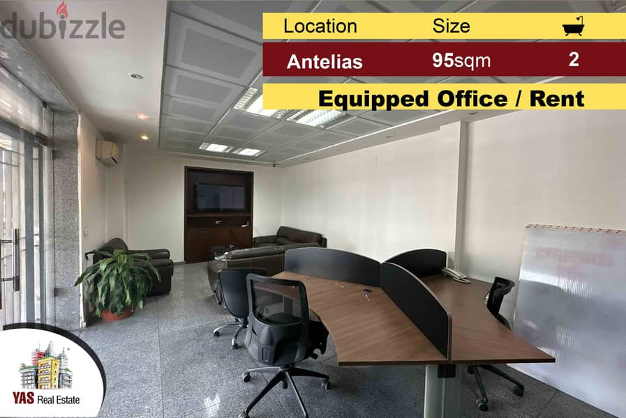 Antelias 95m2 | Luxury Office | Furnished | Rent | Prime Location | MJ 0