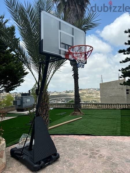 Portable basketball hoop board 140 cm x 80 cm 0