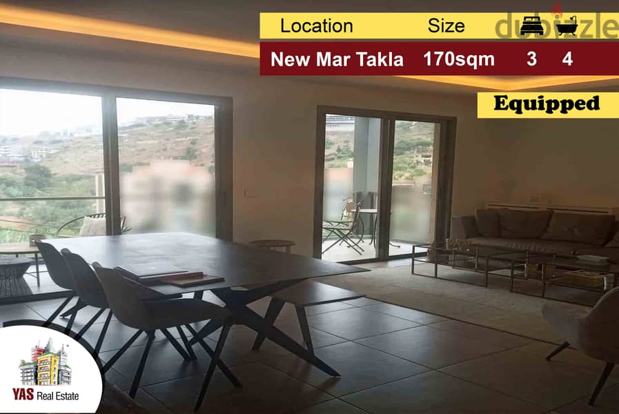 New Mar Takla 170m2 | Amazing View | Equipped Kitchen | Barely Used|PA 0