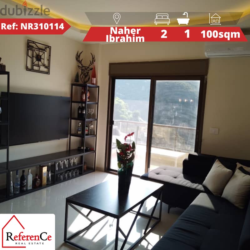 Furnished apartment for sale in Nahr Ibrahim شقة مفروشة في نهر ابراهيم 0