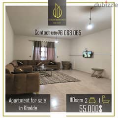 شقة للبيع في خلدة 
apartment for sale in khaldeh
