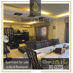apartment for sale in ain el remmeneh. شقة للبيع في عين الرمانة