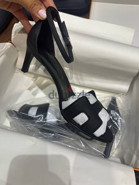 black hermes heels size 40-41 COPY AAA 1