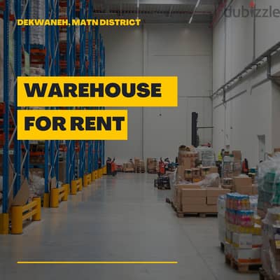 JH24-3458 Warehouse 1,000m2 for rent in Dekweneh, $ 3,000  cash