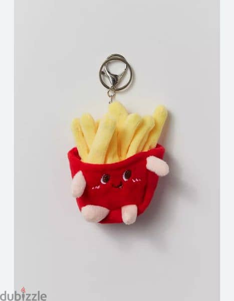 cute plush french fries keychain 0