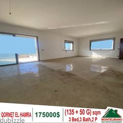 175000$!! Apartment for sale located in Qornet El Hamra