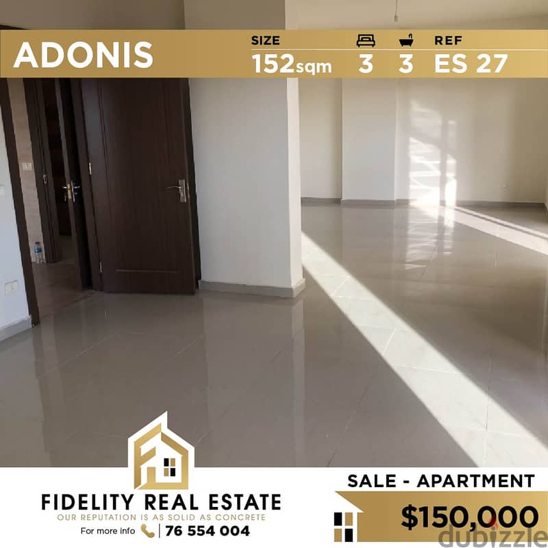 Apartment for sale in Adonis ES27 شقة للبيع بأدونيس 0