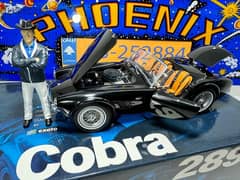 1/18 diecast EXOTO AC Cobra Roadster RARE (BLACK ON SADDLE LEATHER)