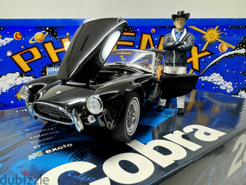 1/18 diecast EXOTO AC Cobra Roadster RARE (BLACK ON SADDLE LEATHER) 3