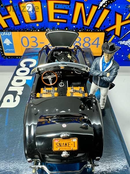 1/18 diecast EXOTO AC Cobra Roadster RARE (BLACK ON SADDLE LEATHER) 5