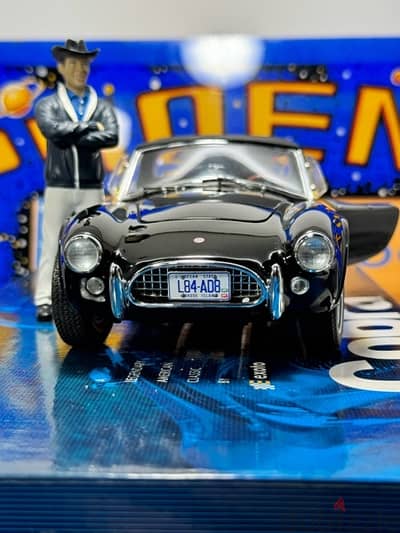 1/18 diecast EXOTO AC Cobra 289 Roadster Soft Top. Black on Black