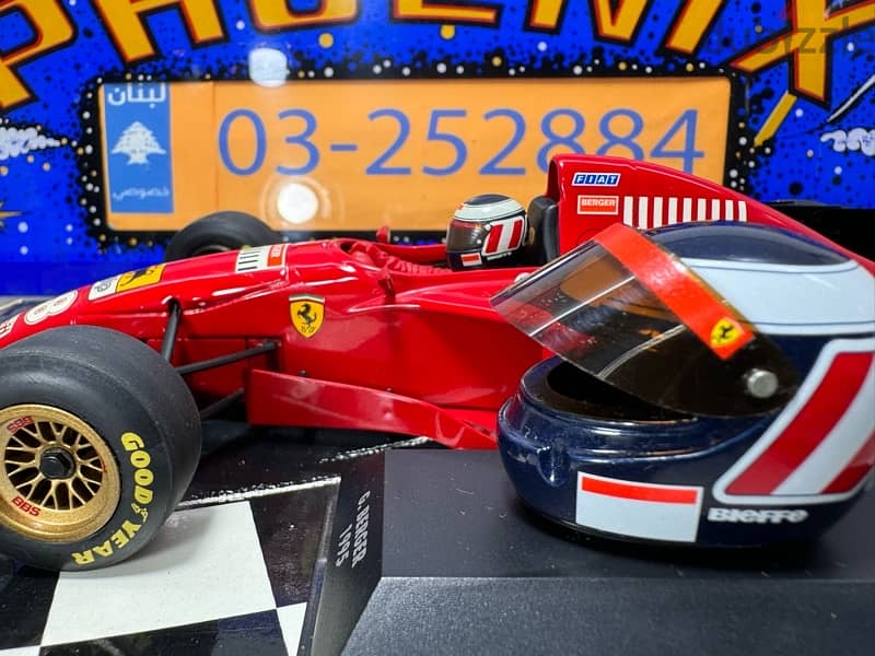 1/18 diecast Formula One F1 Ferrari 412 T2 1995 G. Berger + HELMET 0