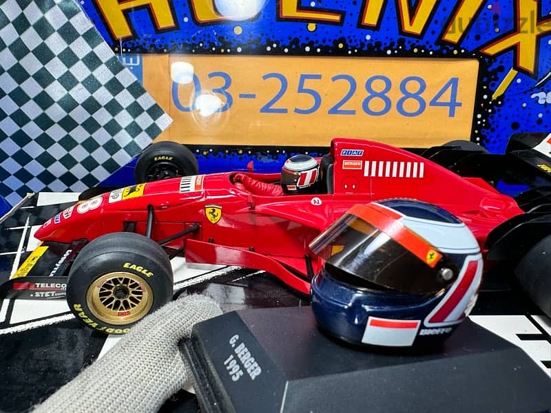 1/18 diecast Formula One F1 Ferrari 412 T2 1995 G. Berger + HELMET 1