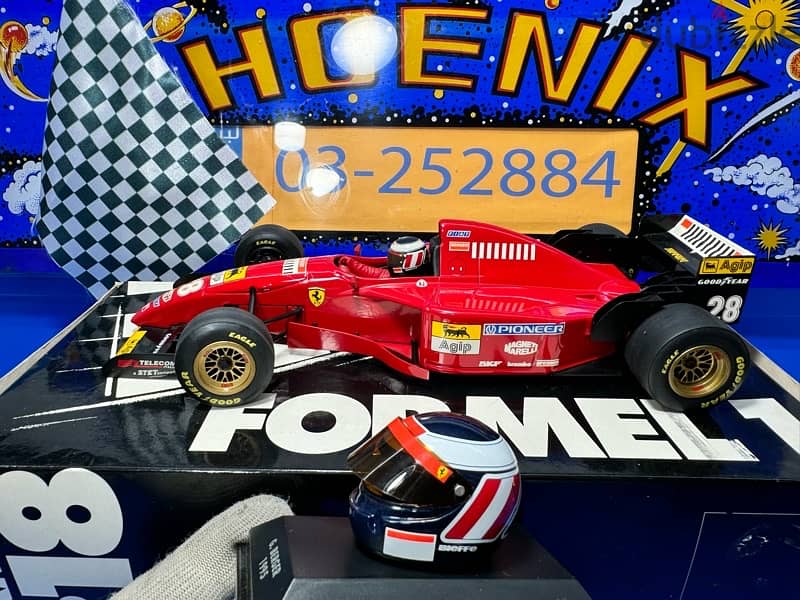 1/18 diecast Formula One F1 Ferrari 412 T2 1995 G. Berger + HELMET 2