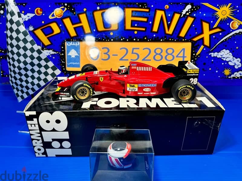 1/18 diecast Formula One F1 Ferrari 412 T2 1995 G. Berger + HELMET 3