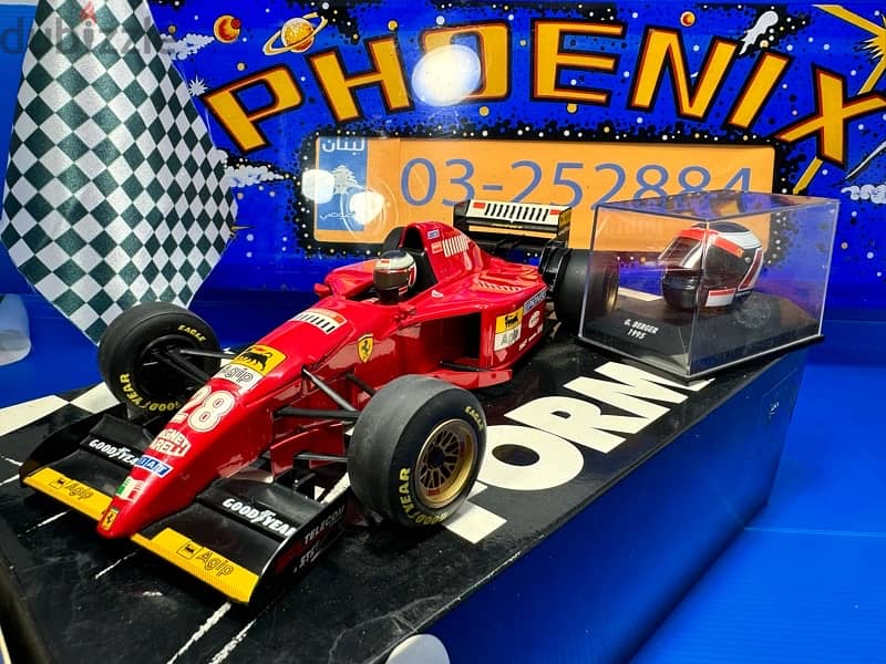 1/18 diecast Formula One F1 Ferrari 412 T2 1995 G. Berger + HELMET 4