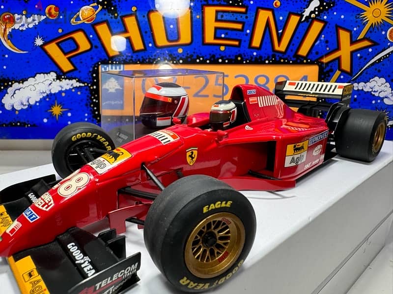 1/18 diecast Formula One F1 Ferrari 412 T2 1995 G. Berger + HELMET 12