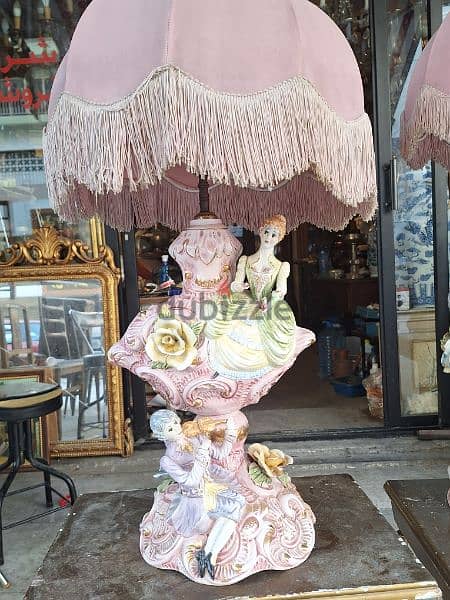 two pieces of lampadaire capodimonte Italy original 6