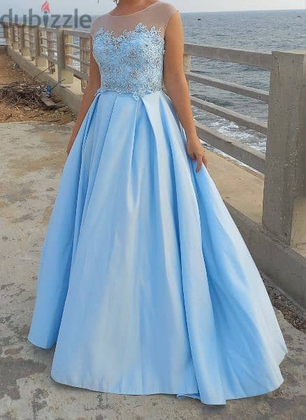 Blue dress for any Occasions  for rent للايجار 0