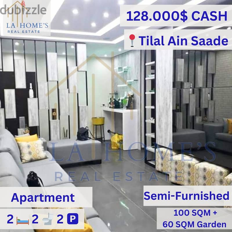 apartment for sale in tilal ain saadeشقة للبيع في تلال عين سعادة 0