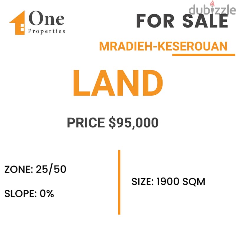 LAND FOR SALE in MRADIEH/KESEROUAN. 0