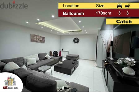 Ballouneh 170m2 | 50m2 Terrace | Super Upgraded | Private Street |MY