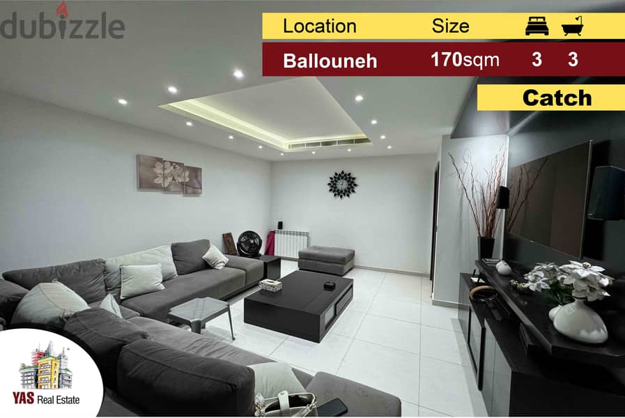 Ballouneh 170m2 | 50m2 Terrace | Super Upgraded | Private Street |MY 0