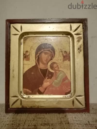 Jesus & Mary Orthodox Byzantine icon reproduction made in Greece  16*1