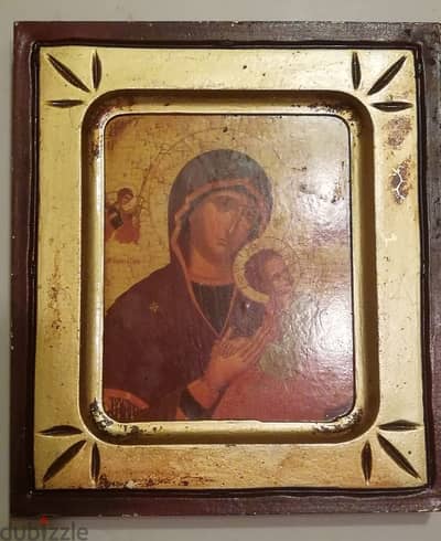 Jesus & Mary Orthodox Byzantine icon reproduction made in Greece  16*1