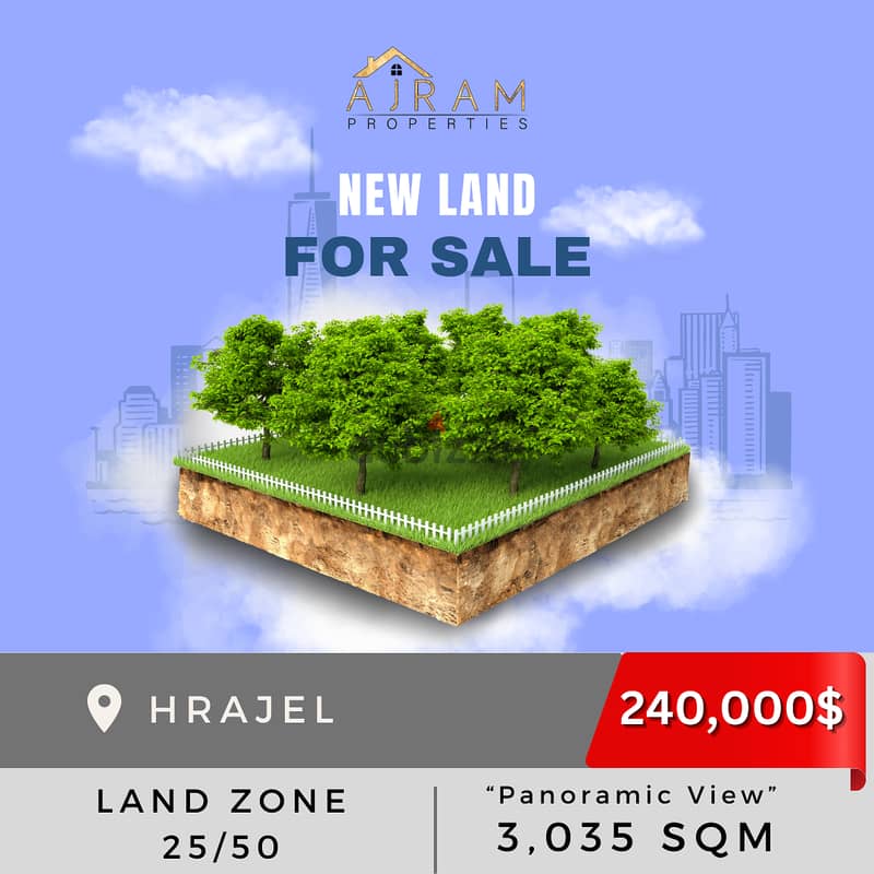 Hrajel Near Chabrouh | 3,035sqm | Panoramic View 0