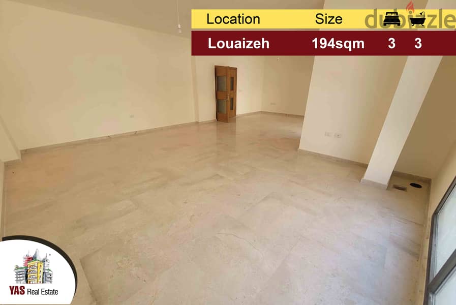 Louaizeh 194m2 | Prime Location | Quiet Street | New | PA | 0