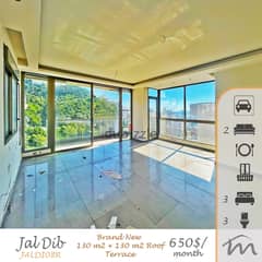 Jal El Dib | Decorated 130m² + 130m² Terrace | View | 2 Parking