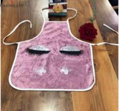 stunning velvet eyelash kitchen apron