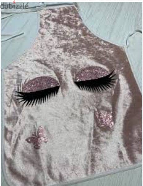 stunning velvet eyelash kitchen apron 6