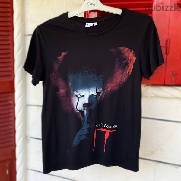 IT Horror Movie “You’ll Float Too” Black T-Shirt. 1