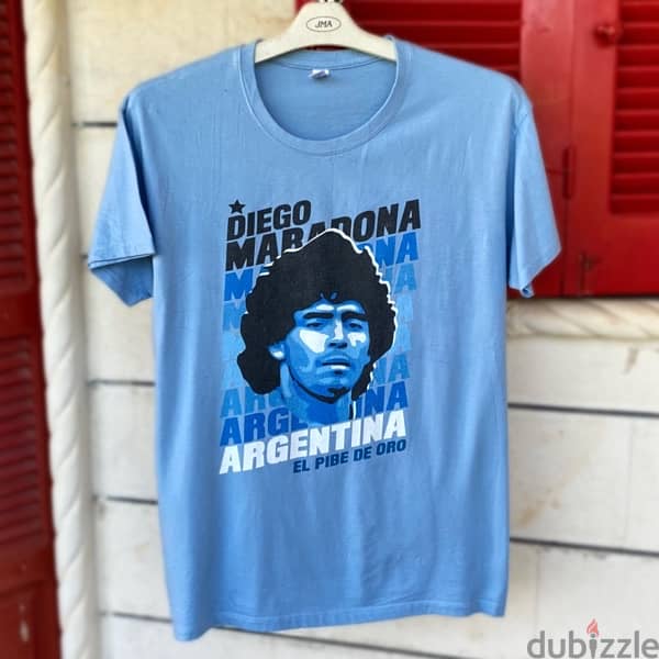 DIEGO MARADONA Argentina Blue T-Shirt. 1