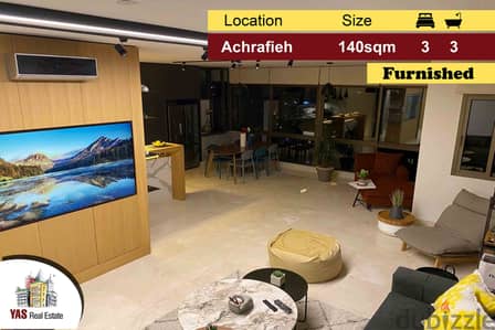 Achrafieh/Fassouh 140m2 | Furnished | Excellent Condition |Open View |