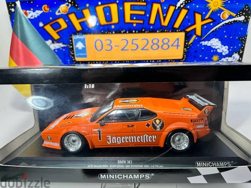 1/18 diecast BMW M1 (LIMITED 750 PIECES) DRT 1982 Jägermeister 1