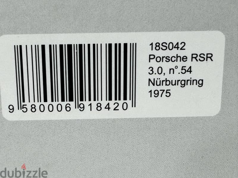 1/18 diecast SPARK Porsche 911RSR 3.0 #54 Nürburgring 1975 RARE 8