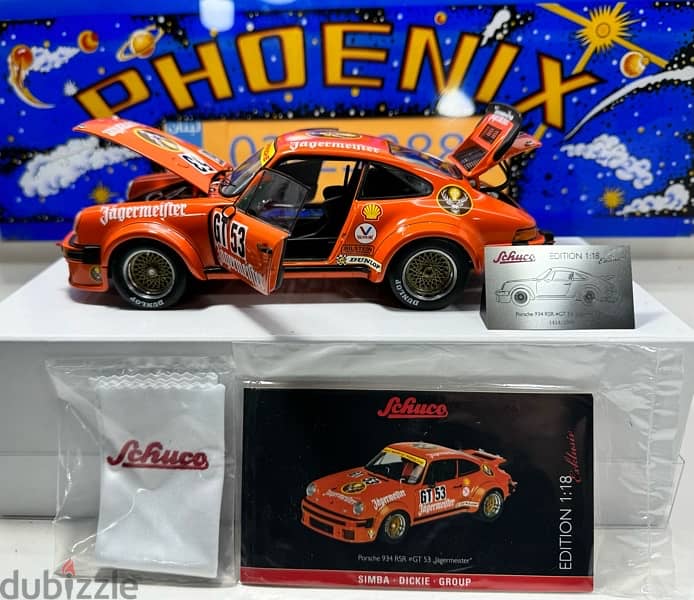 1/18 diecast Porsche 934-RSR #GT53 CERTIFICATE Jägermeister LIMITED 3