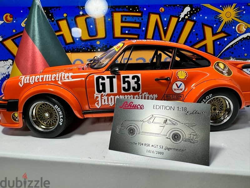 1/18 diecast Porsche 934-RSR #GT53 CERTIFICATE Jägermeister LIMITED 7